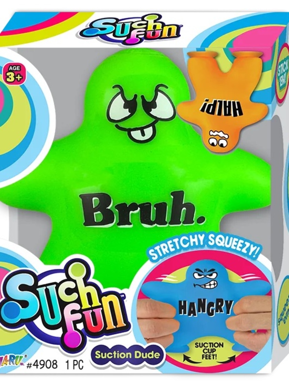 Bruh Stretchy Squeeze Suction Dude - Bright Green